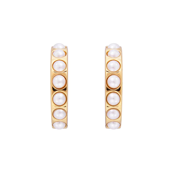 FAIRLEY | CRYSTAL PEARL MAXI HOOPS