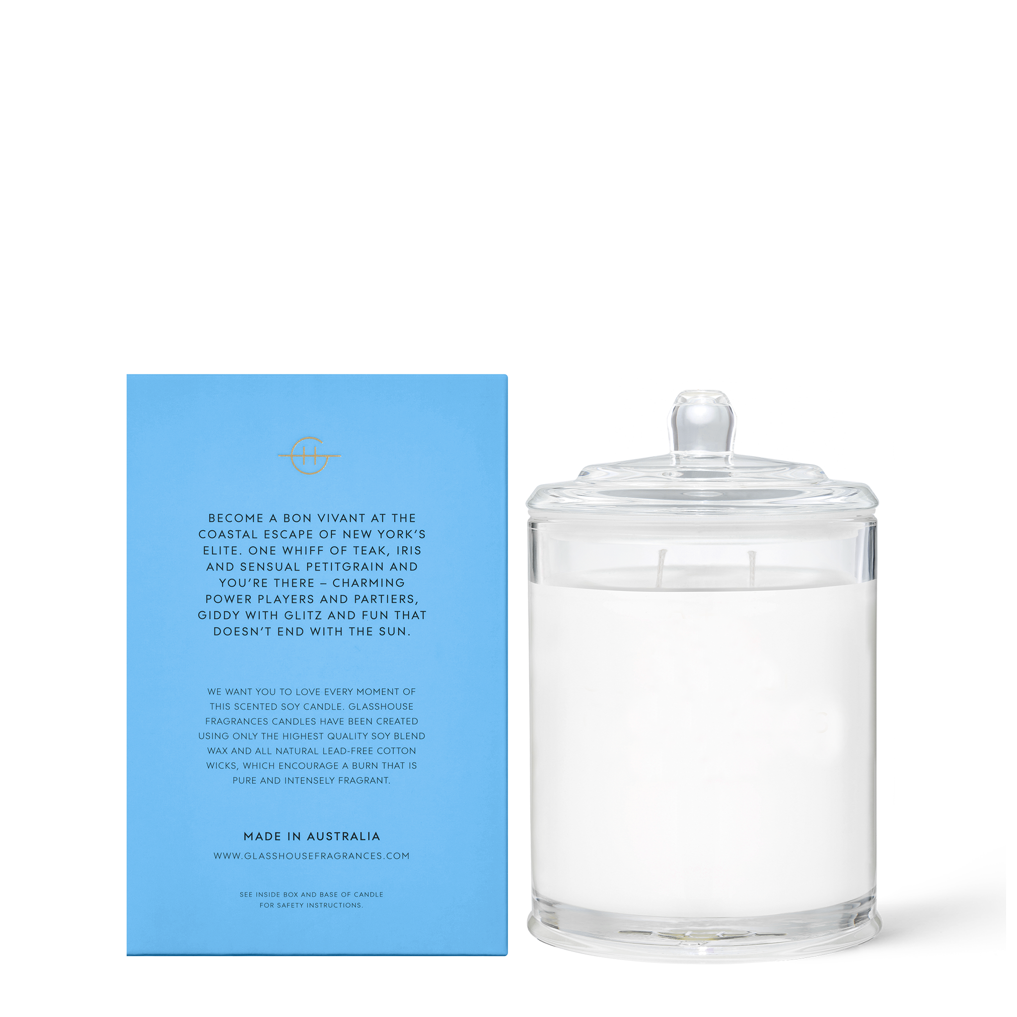 GLASSHOUSE | THE HAMPTONS - 380G CANDLE