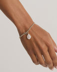 BY CHARLOTTE | EMBRACE STILLNESS PEARL BRACELET - SILVER