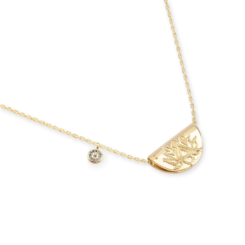 BY CHARLOTTE | LUCKY LOTUS NECKLACE - GOLD